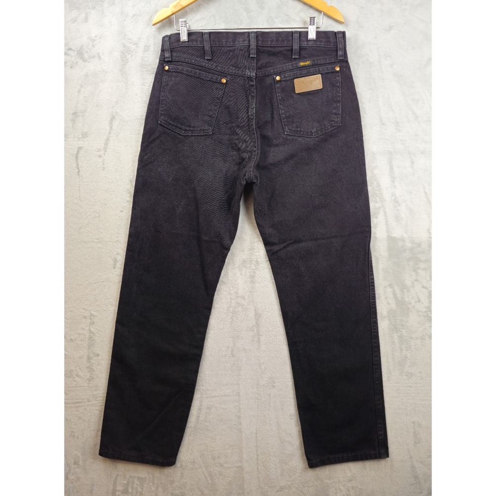 Wrangler Jeans Mens 34x31.5 Black Cowboy‎ Cut Western Denim 13MWZWK - Picture 3 of 6